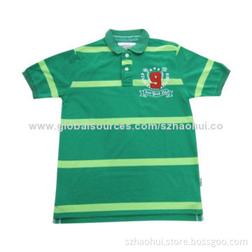 Men's Striped Yarn Dyed Polo Shirt, TC, XS-3XL Sizes